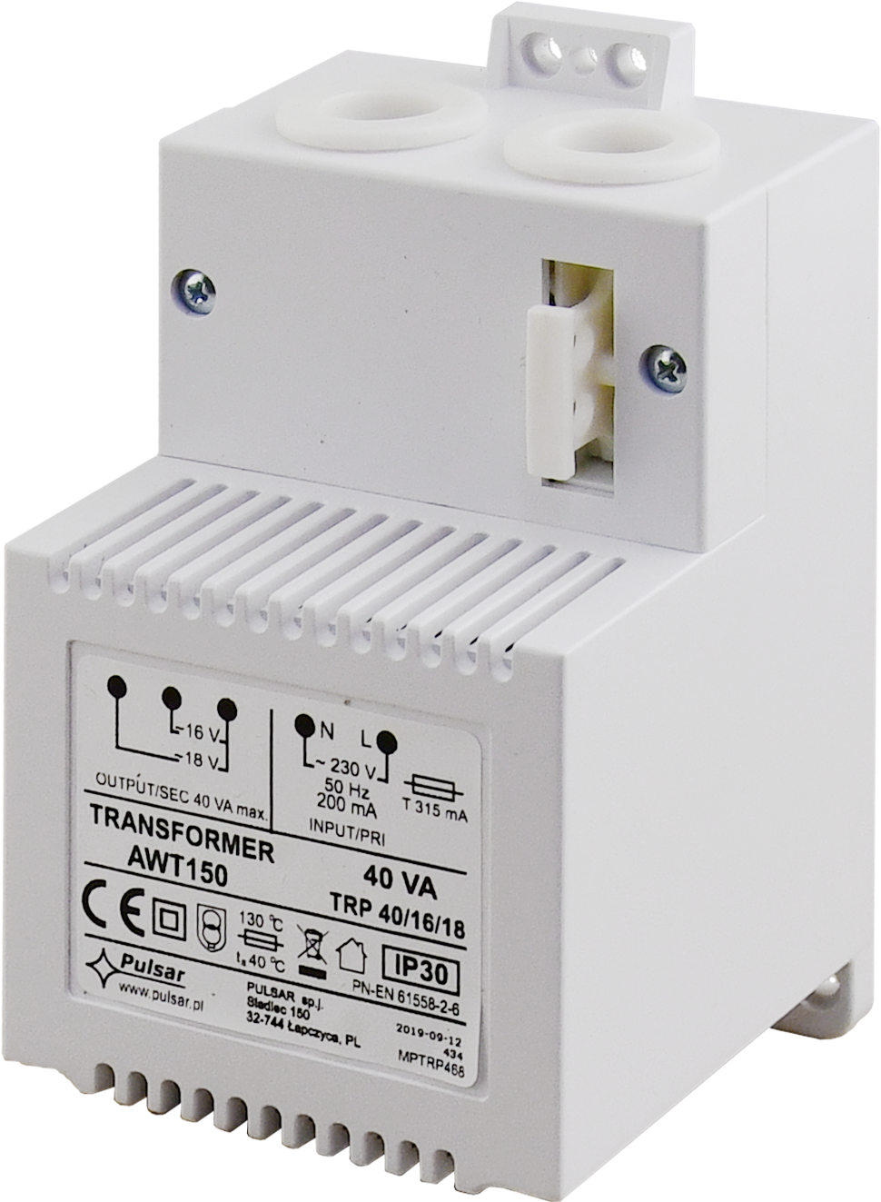 AWT150: Transformer TRP 40VA/16V/18V
