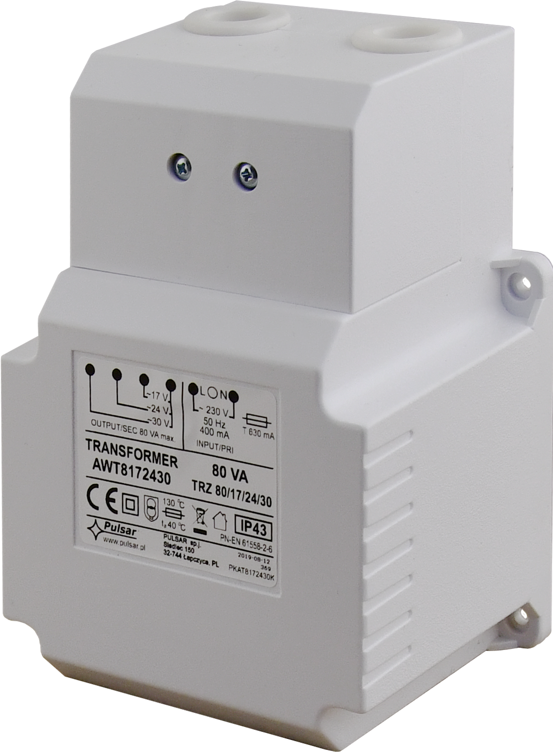 AWT8172430: Transformer TRZ 80VA/17V/24V/30V