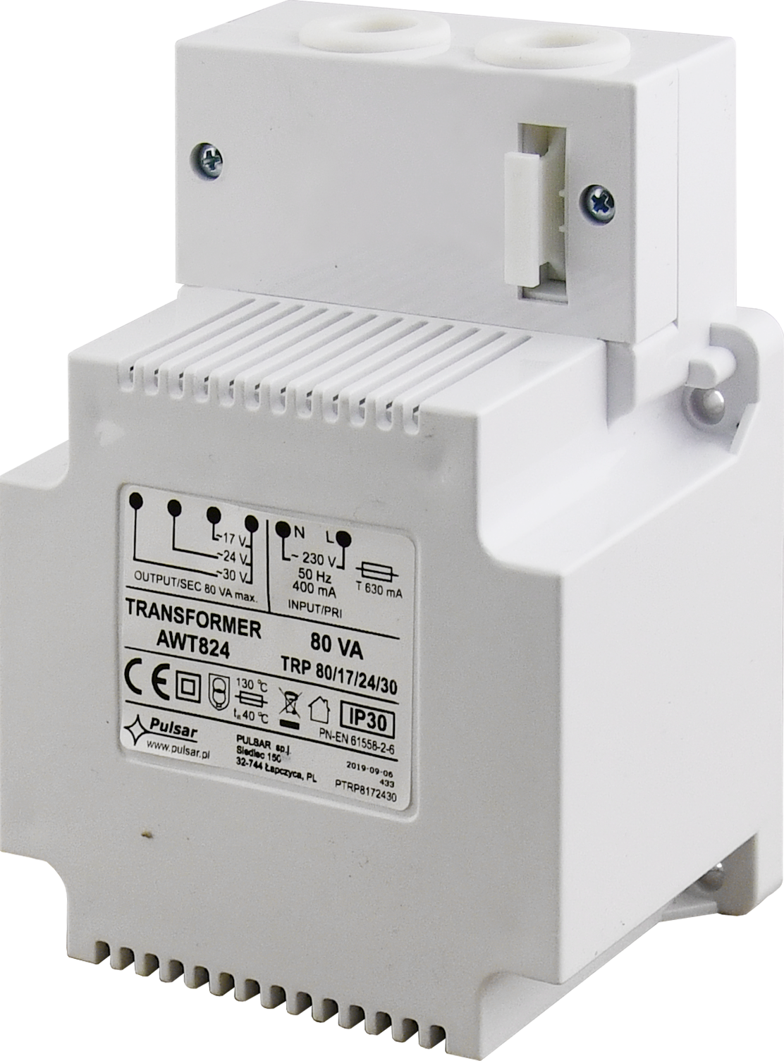 AWT824: Transformer TRP 80VA/17V/24V/30V