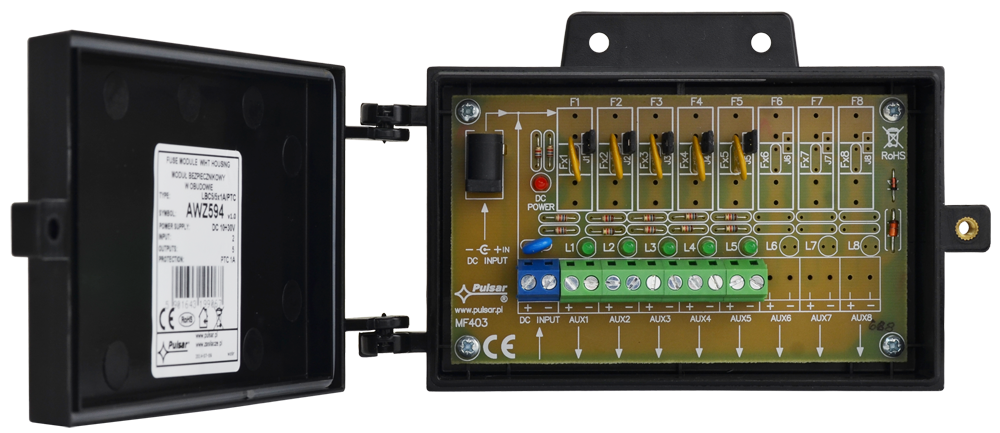 AWZ594: LBC5/5×1A/PTC fuse module with enclosure