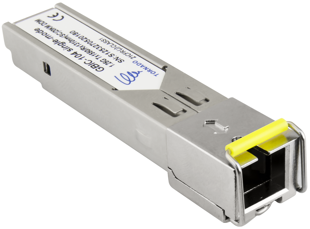 GBIC-104: SFP GBIC-104 module, single-mode, 1,25G, Tx:1550 / Rx:1310, SC, 20KM, DDM (TORNADO)