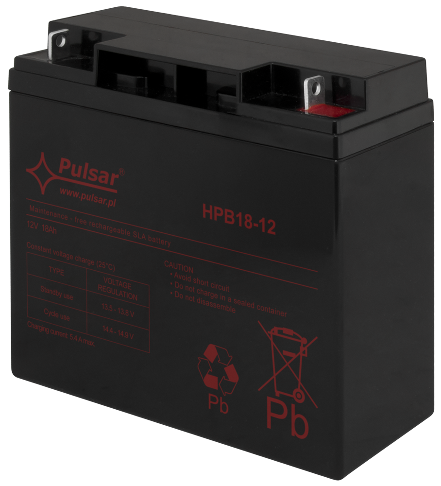 HPB18-12: 18Ah/12V HPB battery
