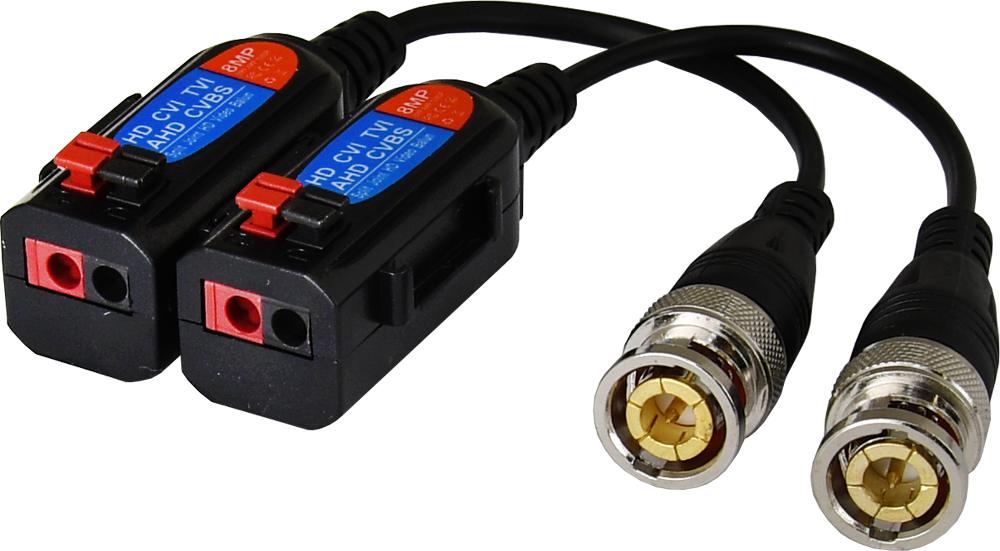 P-TR1HD3: P-TR1HD3 set of passive video HD transmitters with BNC plug on cable (self clinching terminal)