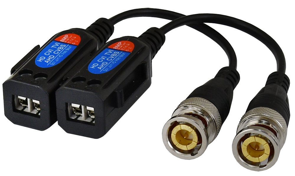 P-TR1HD: P-TR1HD set of passive video HD transmitters with BNC plug on cable