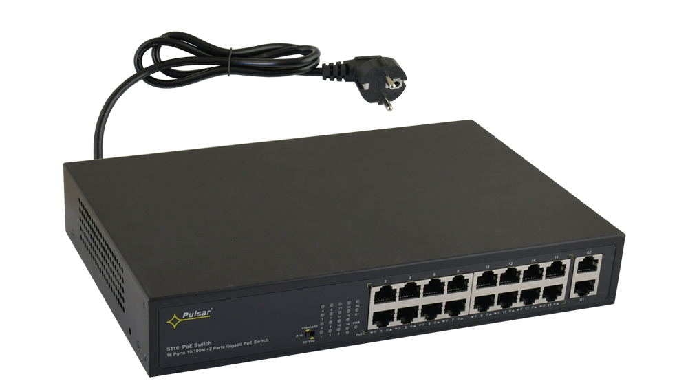 S116: S116 16-port switch for 16 IP cameras