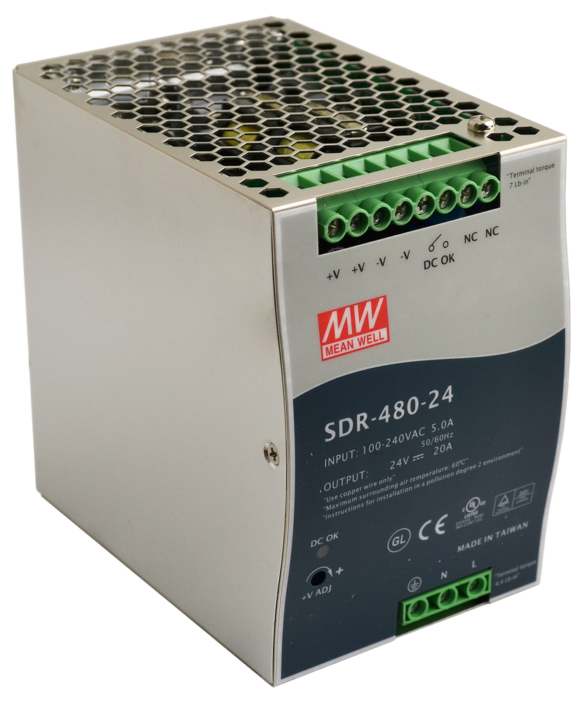 MEAN WELL Serie SDR-480P 480W Schaltnetzteile DIN-Schiene parallel schaltbar