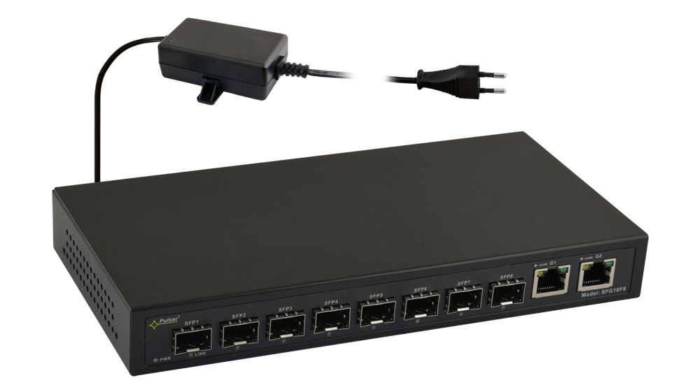 SFG10F8: Optical switch SFG10F8 (8xSFP, 2xRJ45)