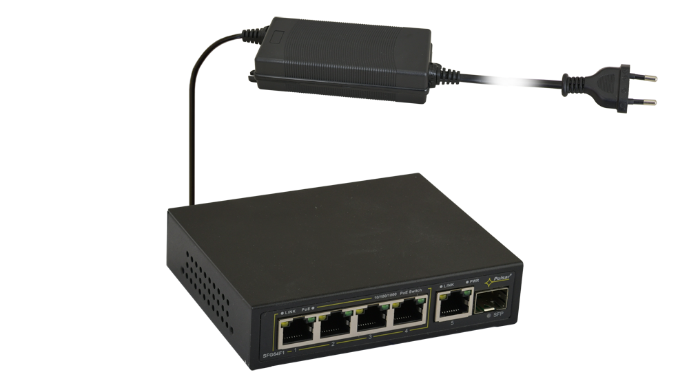 SFG64F1: SFG64F1 port switch for 4 IP cameras