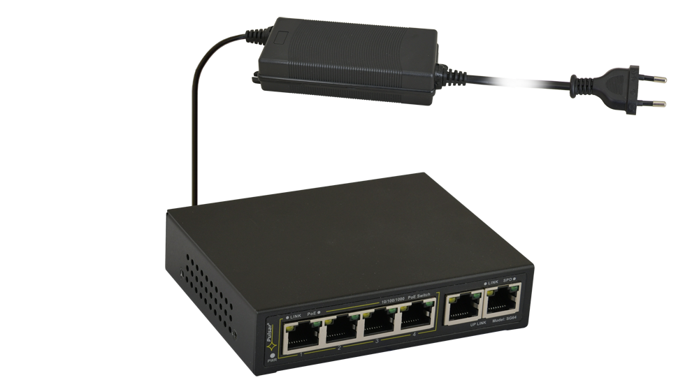 SG64: SG64 6-port switch for 4 IP cameras